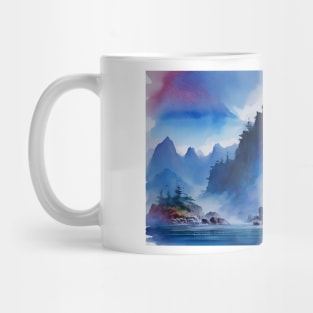 deep river high mountain Mug